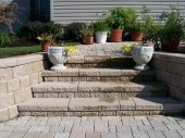 Hardscape stairs with pavers Dayton Ohio